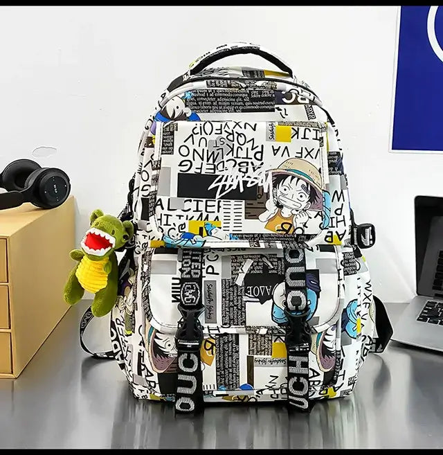 One Piece Luffy Backpack: High-Capacity Anime School Bag