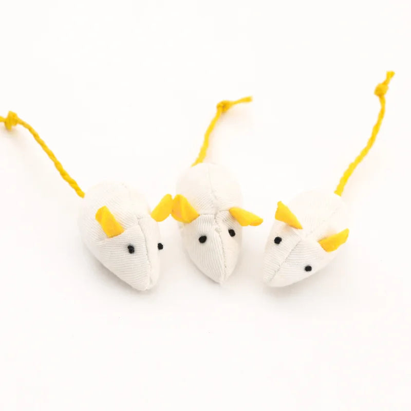 3-200 Pcs Rattle Cat Mouse Toys Also Prefilled Catnip Faux Fur Cat Toys Interactive Cat Game Catnip Toys for Cats Pet Products