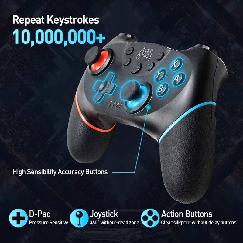 Wireless Bluetooth for Nintendo Switch & OLED Lite PC Controller Gamepad Joystick Control Computer Game Pad Mando Command Gaming