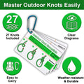 27 Knots Camping Hiking Guide Cards Set, Durable PVC Portable