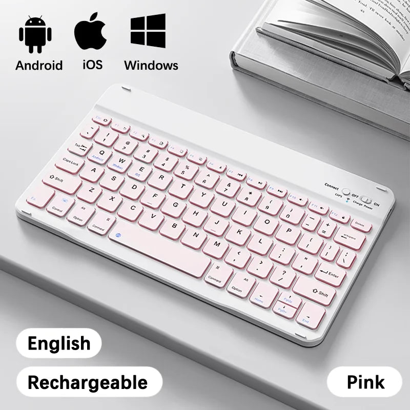 Wireless Bluetooth-compatible Keyboard For Android iOS Tablet Ultra-Thin 78 Keys Rechargeable Portable Compact Design for iPad