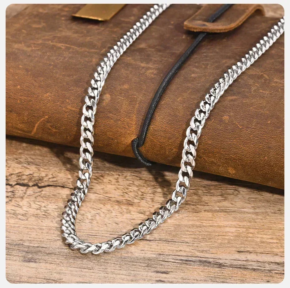 VNOX Cuban Chain Necklace - Stainless Steel 5/6/8mm - Unisex Waterproo