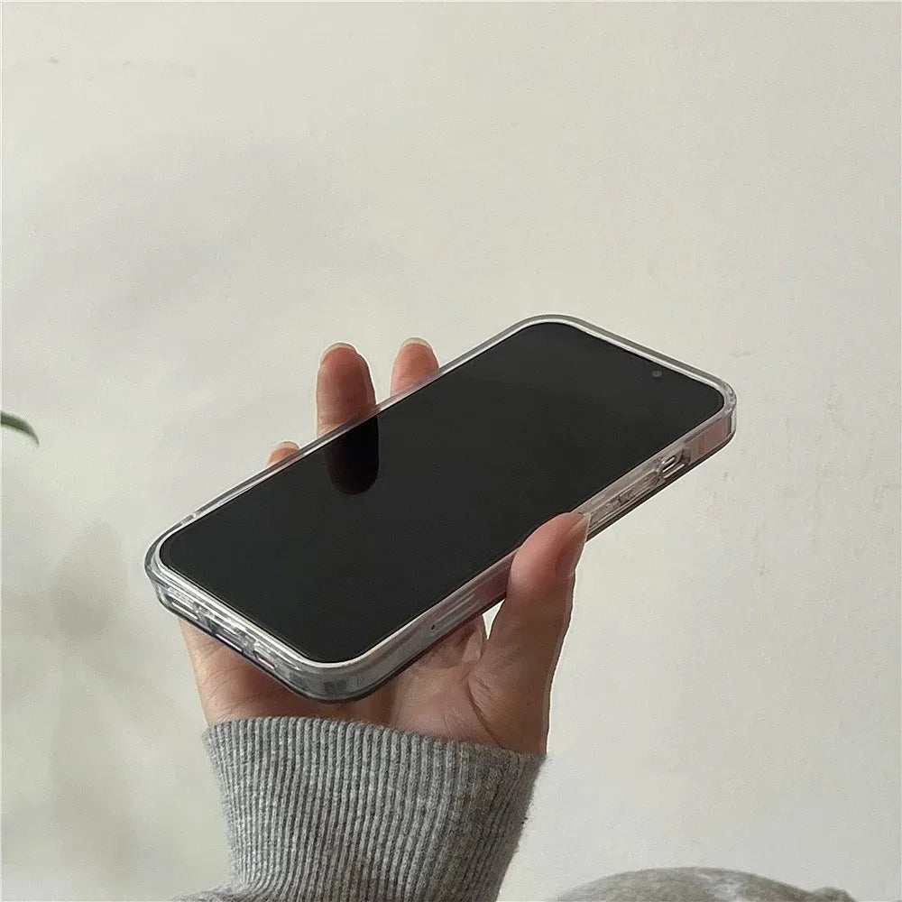 Cute Dopamine Color Block Match Plaid Clear Case For iPhone 18 Pro Max