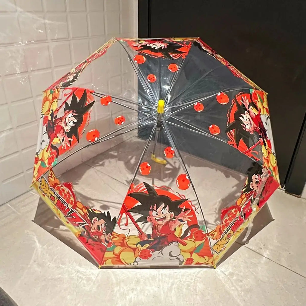 Dragon Ball Goku Folding Transparent Umbrella | Anime Gift