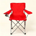 ICUTE-Ozark Trail Quad Folding Camp Chair with Cup Holder, Bright Red