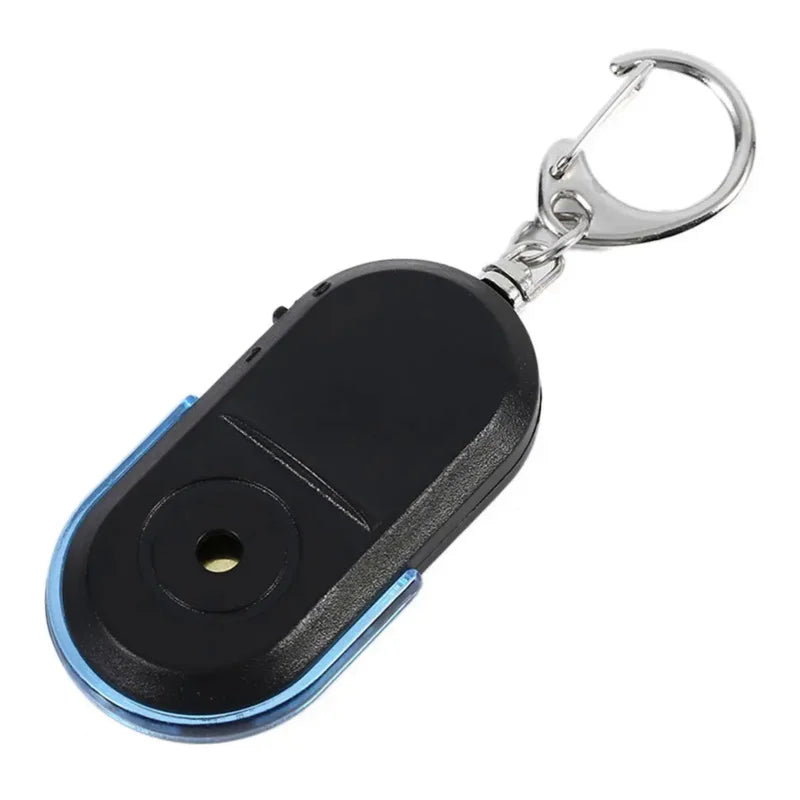 Portable car key finder anti-lost key finder smart find locator keychain whistle beep sound control LED torch