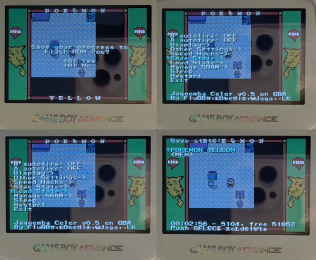 Pokemon Yellow Legacy GBA ROM Hack Video Game Boy Advance