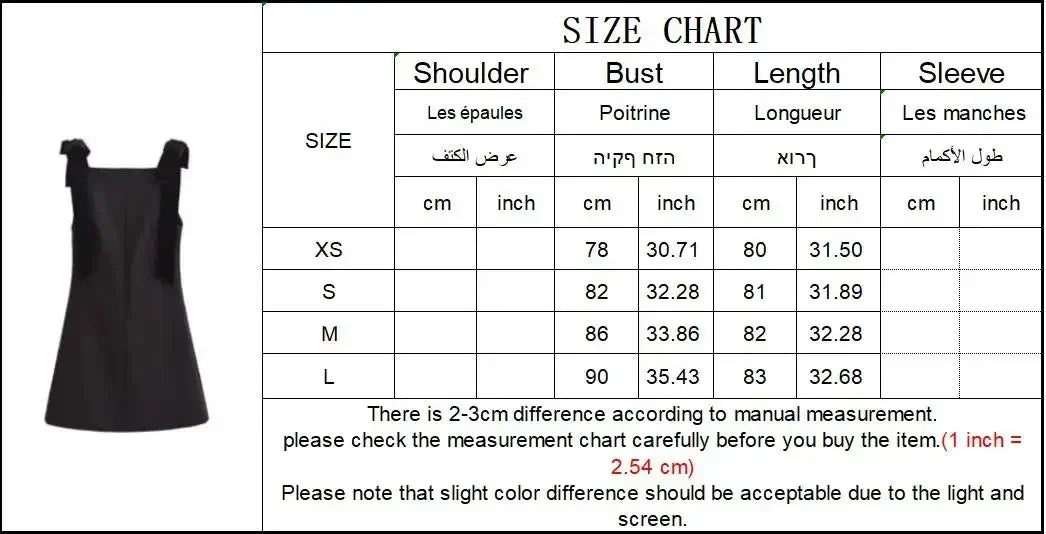 TFMLN Autumn New Women Dress 2024 Slim Chic Sleeveless Dress Bow Casual  Mini Frock Female Fashion Elegant Short Party Dress