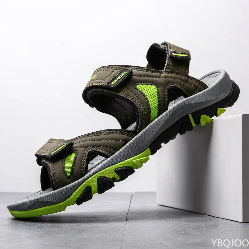 Men's Sandals 2022 Beach and Sea Casual Shoes Sandal for Men Summer Male New Slippers Wears Genuine Leather Man Flip Flops
