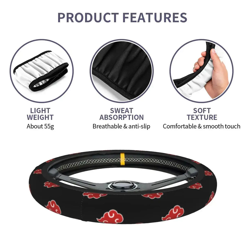 Naruto Akatsuki Anime Steering Wheel Cover | 38cm Car