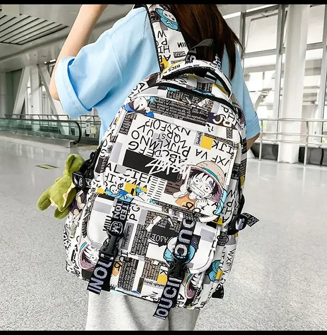 One Piece Luffy Backpack: High-Capacity Anime School Bag