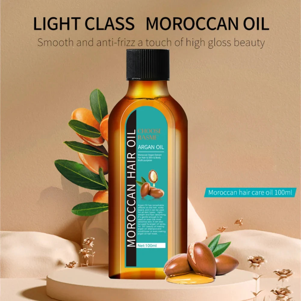 Moroccan Thick Hair Essential Oil Repair Hair Damage, Prevent Hair Loss, Smooth Hair, Nourish Hair Care Oil