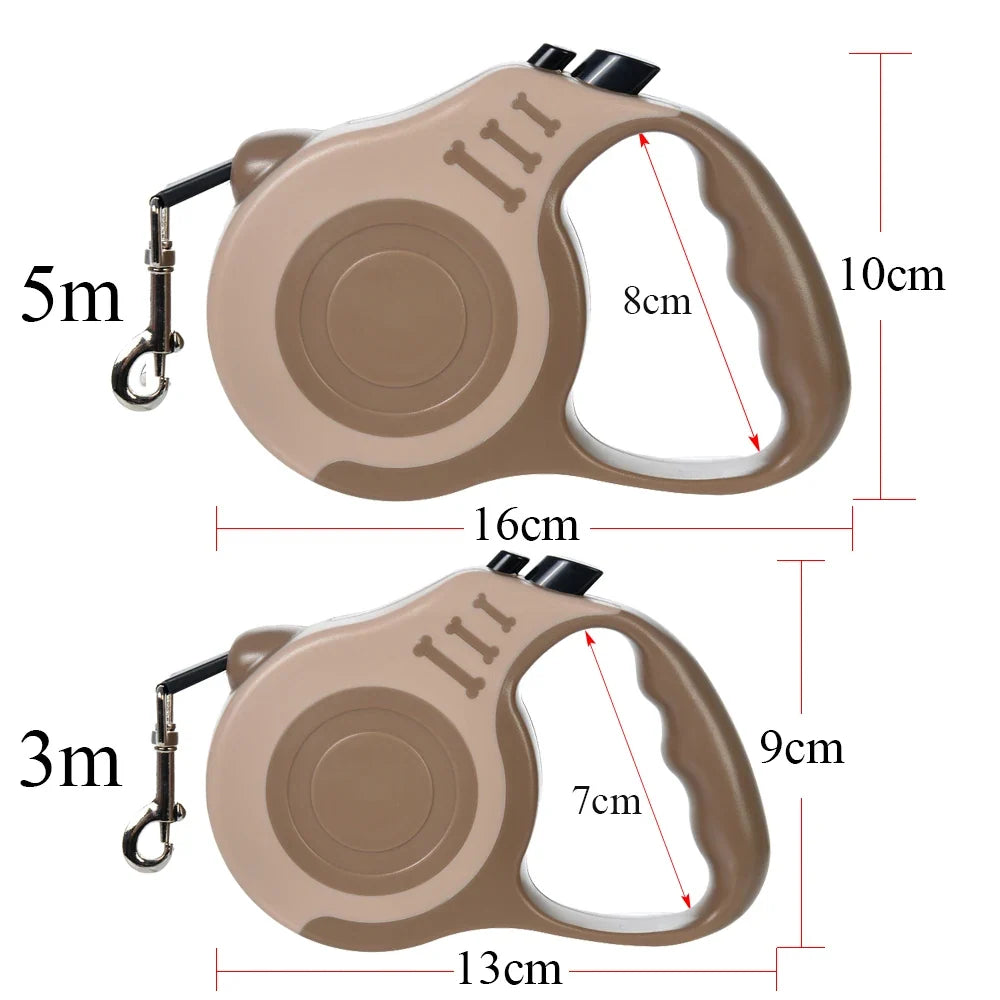3m 5m Dog Leash Strong Nylon Puppy Lead For Small Medium Large Dogs Cats Automatic Retractable Durable Yorkshire Pet Supplies