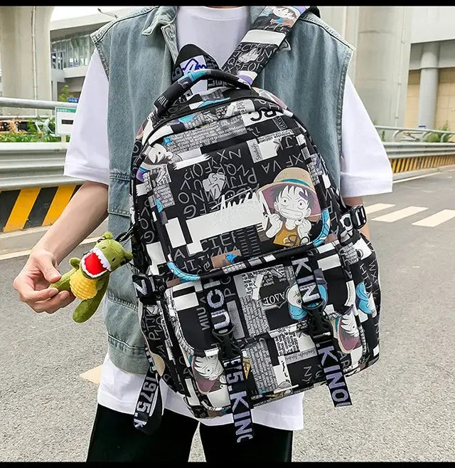 One Piece Luffy Backpack: High-Capacity Anime School Bag