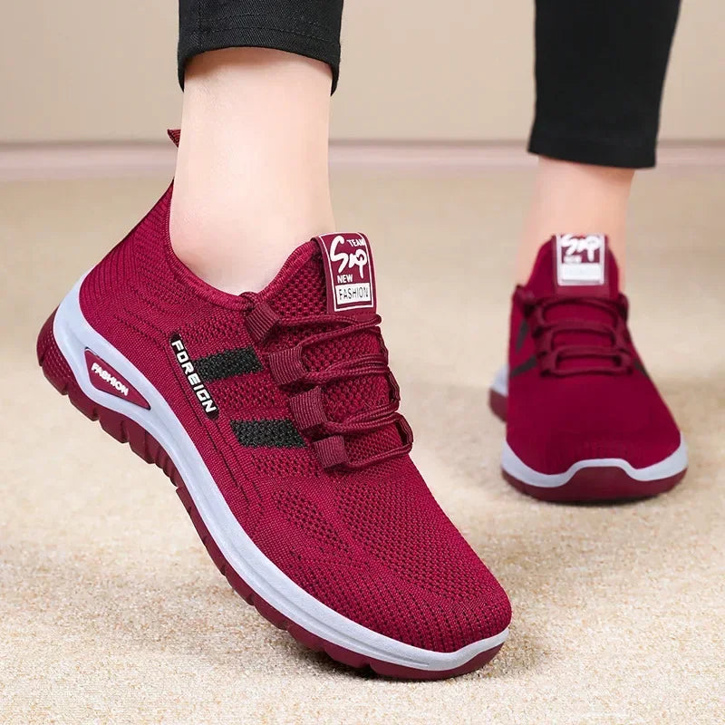 2025 Spring Fashion Women's Shoes High quality Anti slip and Wear resistant Sports Shoes Mesh Breathable Walking Shoes Designer