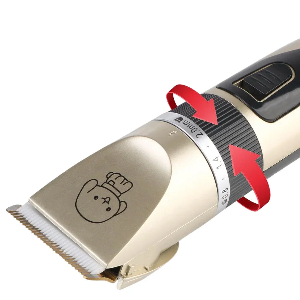 Pet electric clippers for dog and cat shaving; pet hair trimmer; electric beauty shaver.
