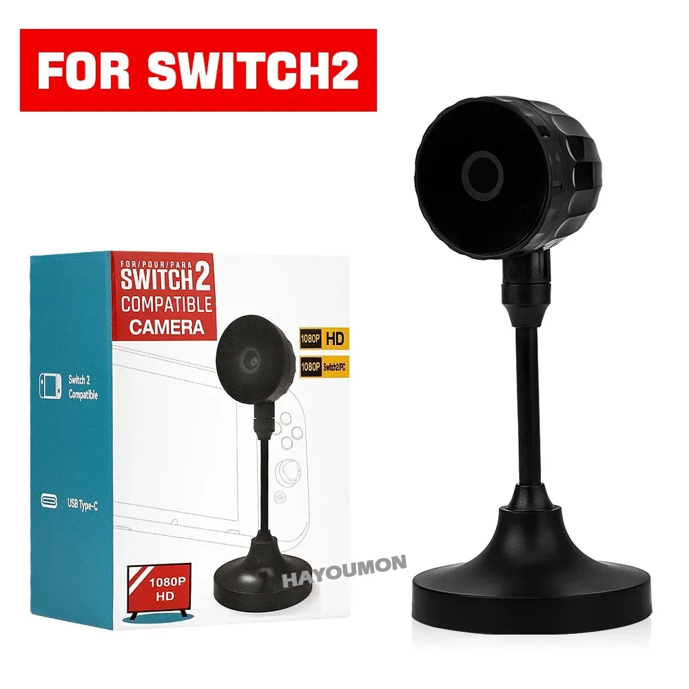 1080P HD Video Camera for Switch 2 Console with USB Type-C Port Desktop Non-Slip Video Capture Game Camera for PC Accessories