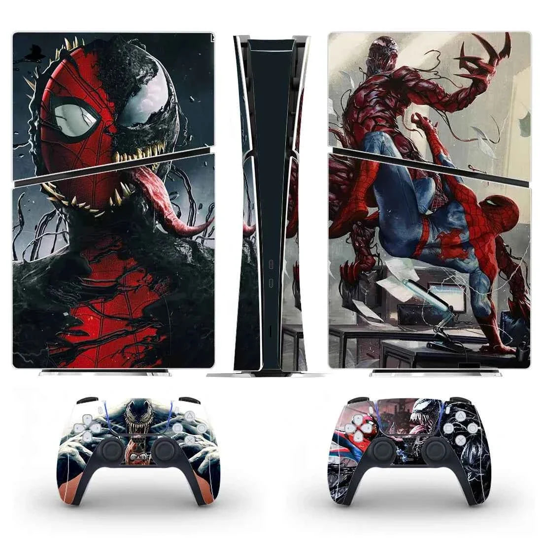 Spider Digital Skin Sticker Decal Cover for PS5 Slim Console and 2 Controllers