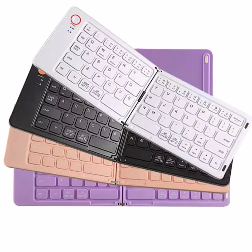 Wireless Keyboard Folding Keyboard Portable Bluetooth Keyboard Foldable Mini Keyboard For Windows Android IOS Laptop Tablet