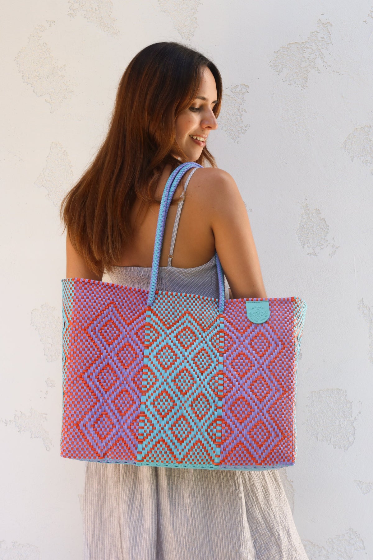 Sunset Woven Super Tote