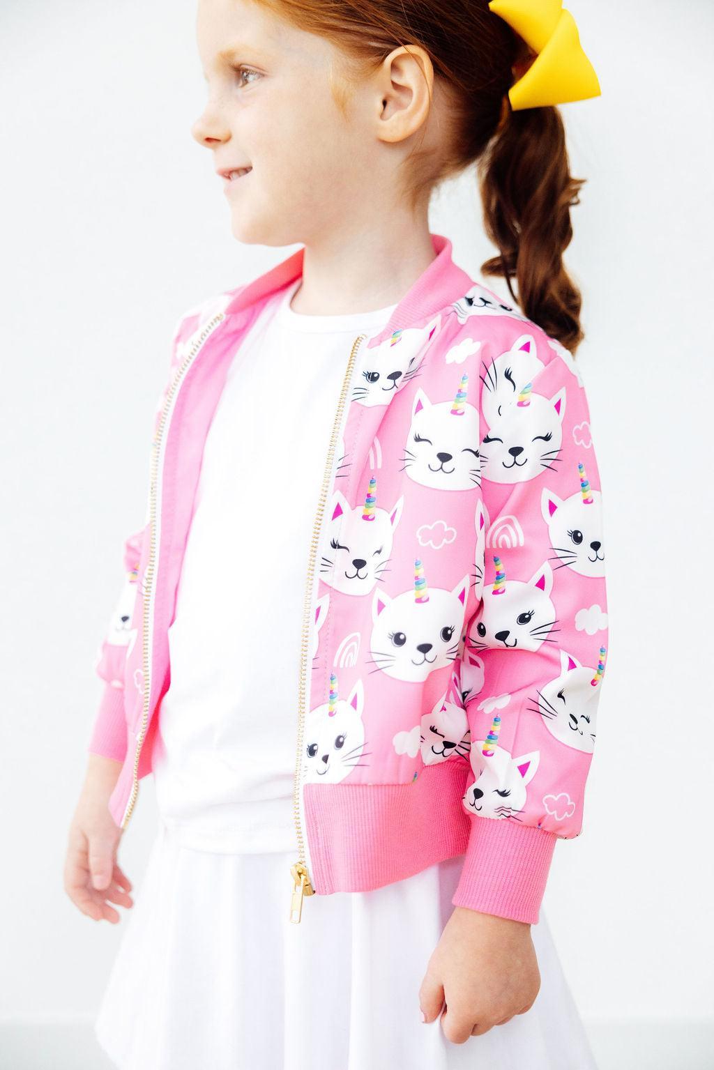 Unicorn Kitties Satin Jacket