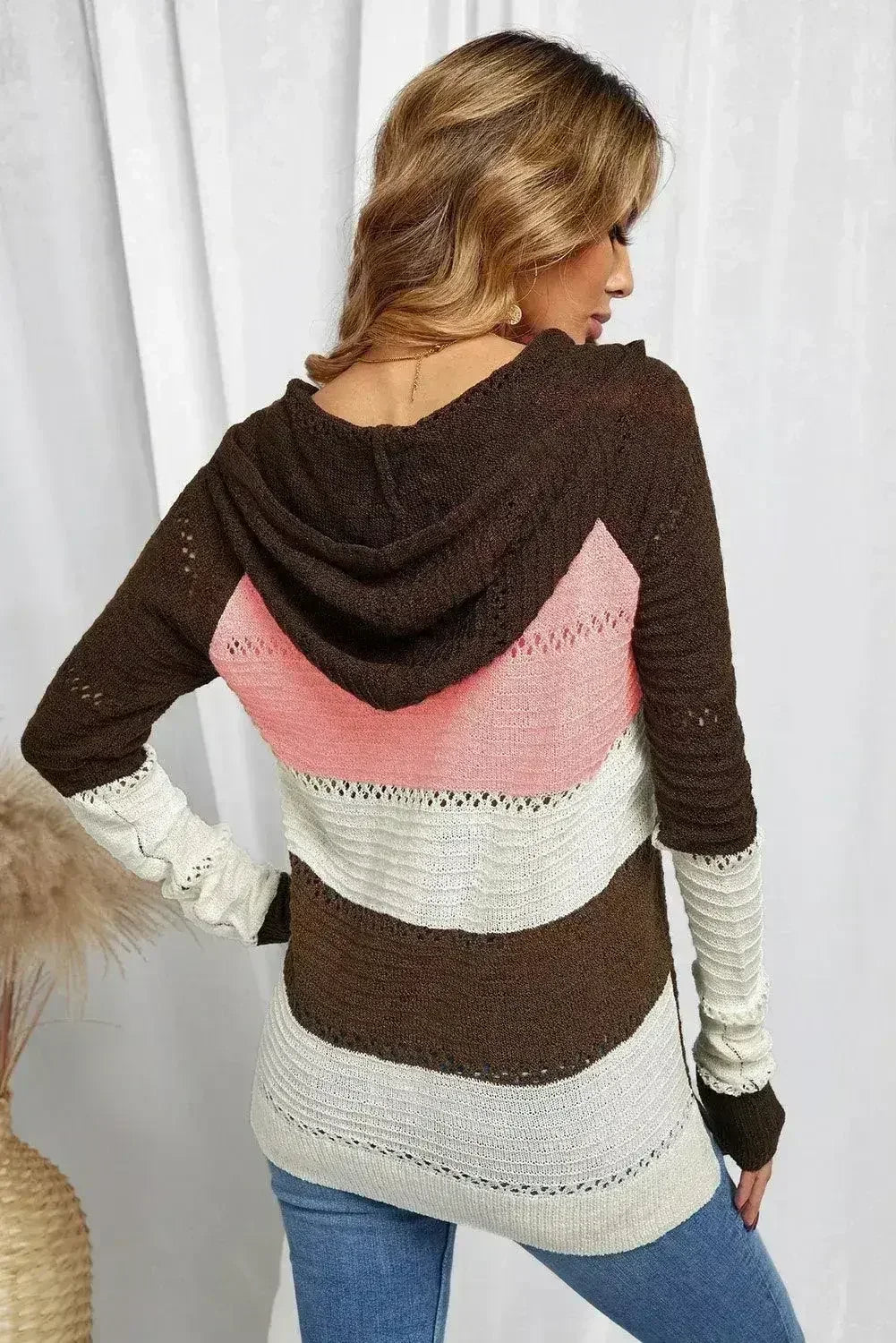 Women's Brown Beach Bonfire Knitted Hoodie
