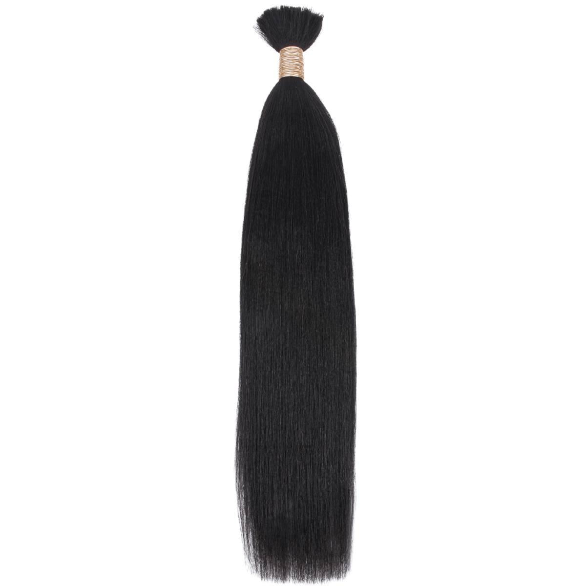 Yaki Straight Bulk 100% Human Braiding Hair