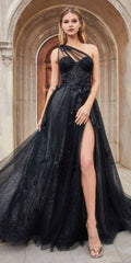 Andrea & Leo A1053 Leila A-Line Ball Gown One Shoulder