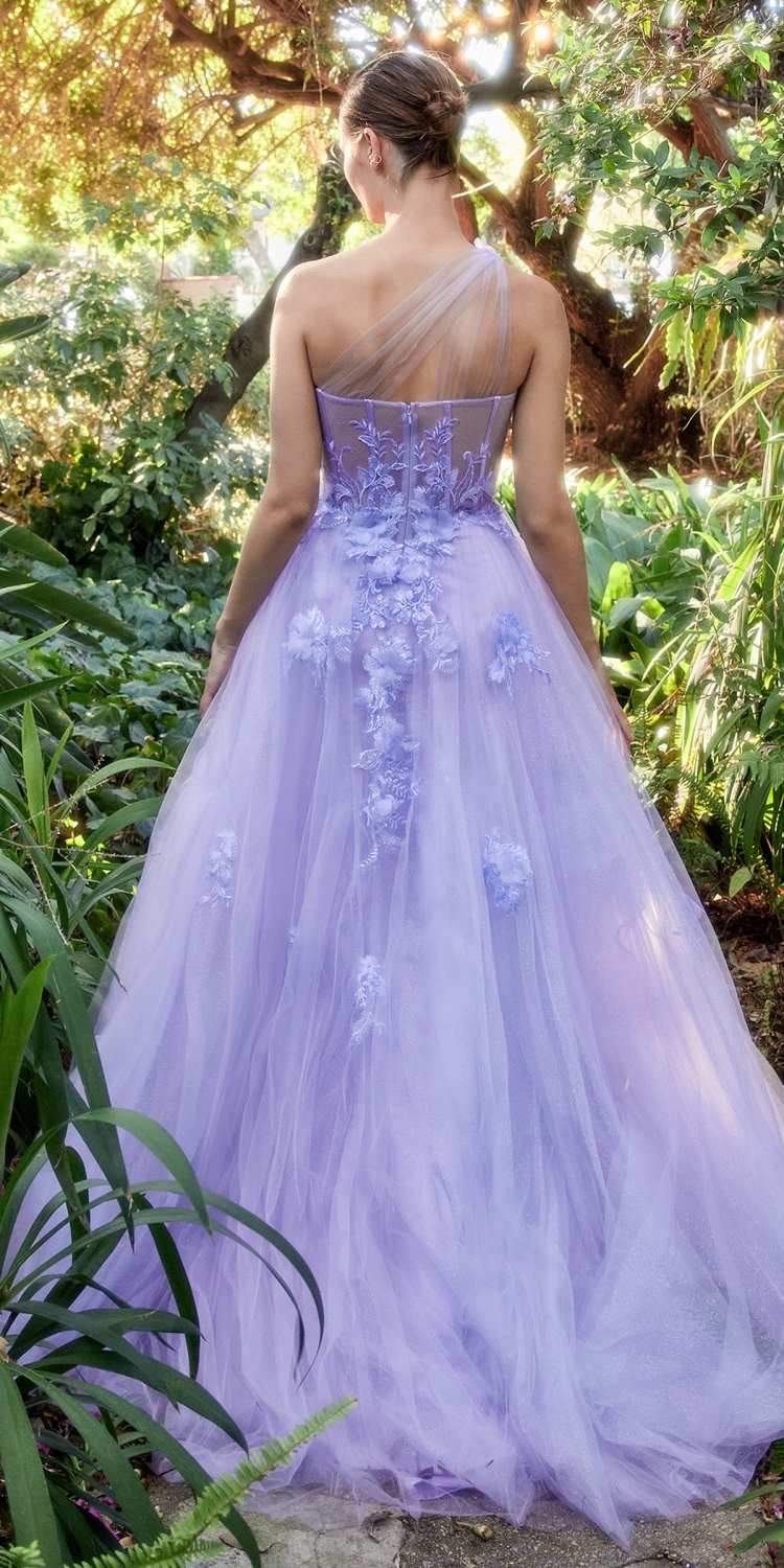 Andrea & Leo A1053 Leila A-Line Ball Gown One Shoulder