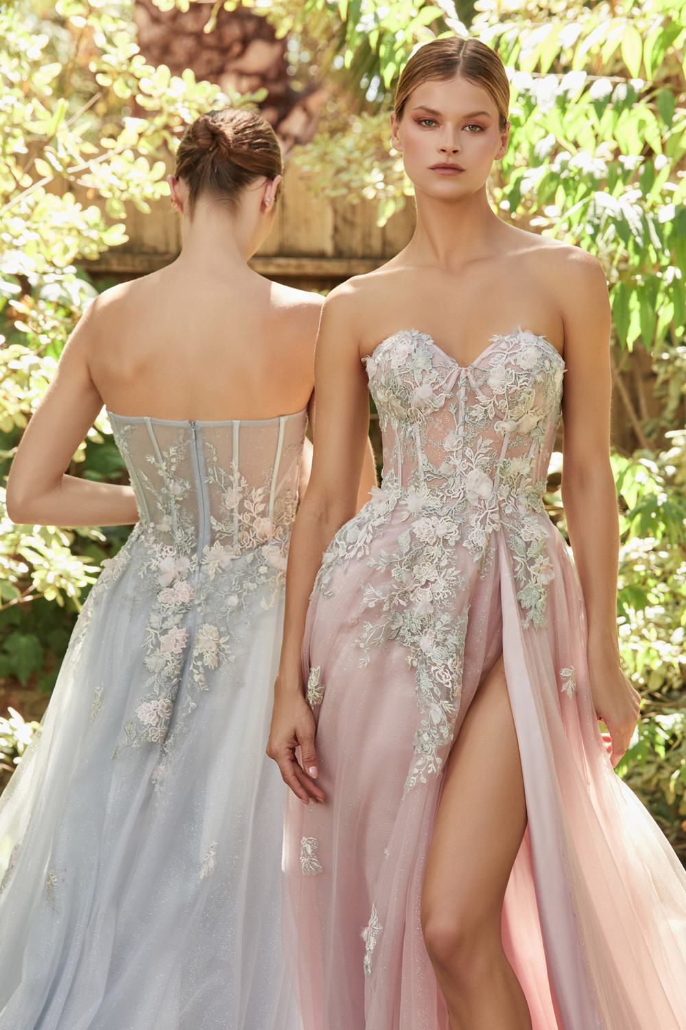 Andrea & Leo A1089 Penelope Blossom Gown with Overskirt