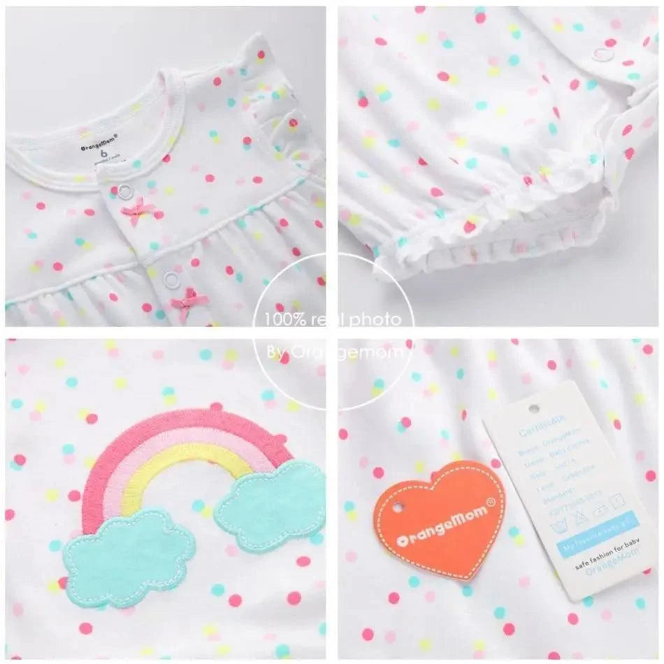 Baby Girl Clothes One-Piece Jumpsuits Baby Clothing Cotton Short Romper Infant Girl Clothes