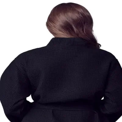Knee-Length Waffle Robe for Women