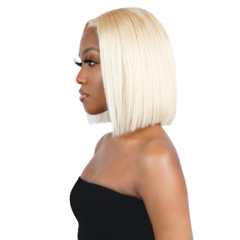 Blonde Straight 4x4 Transparent Lace 100% Human Hair Bob Wig