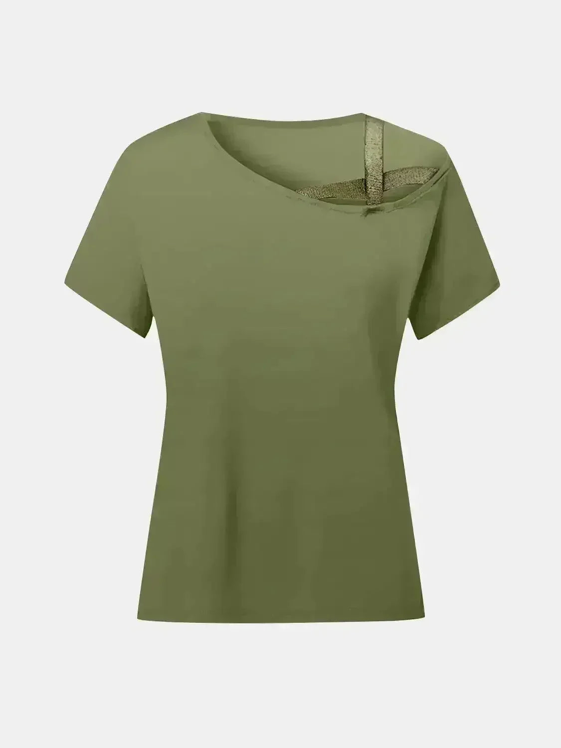 Asymmetrical Neck T-Shirt – Modern Basic with Edge