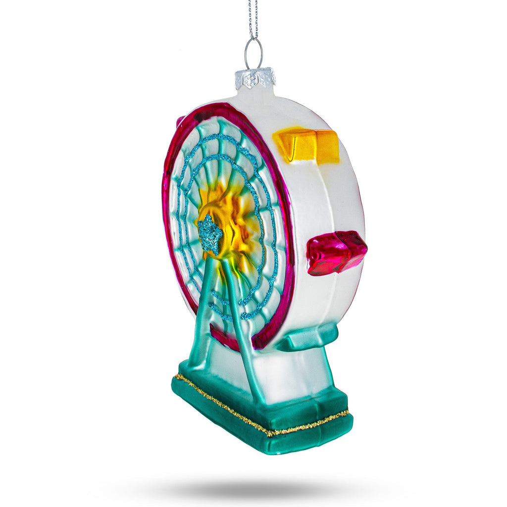 Ferris Wheel Glass Christmas Ornament
