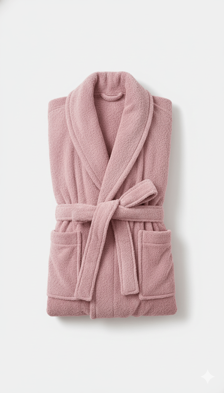 Classic Ultra-Soft Absorbent Cotton Bathrobe / Pink