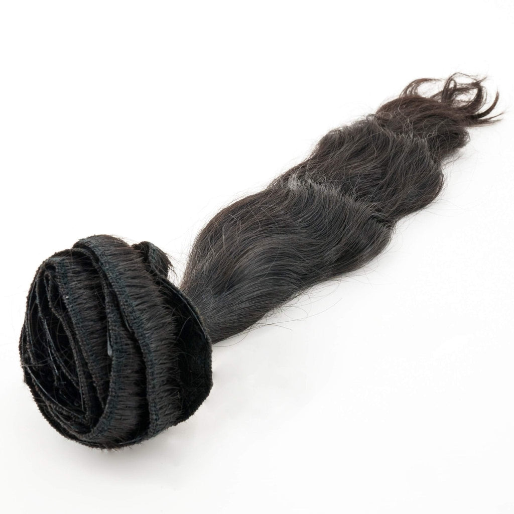 Indian Wavy Natural Black Clip-In 100% Human Hair Extensions