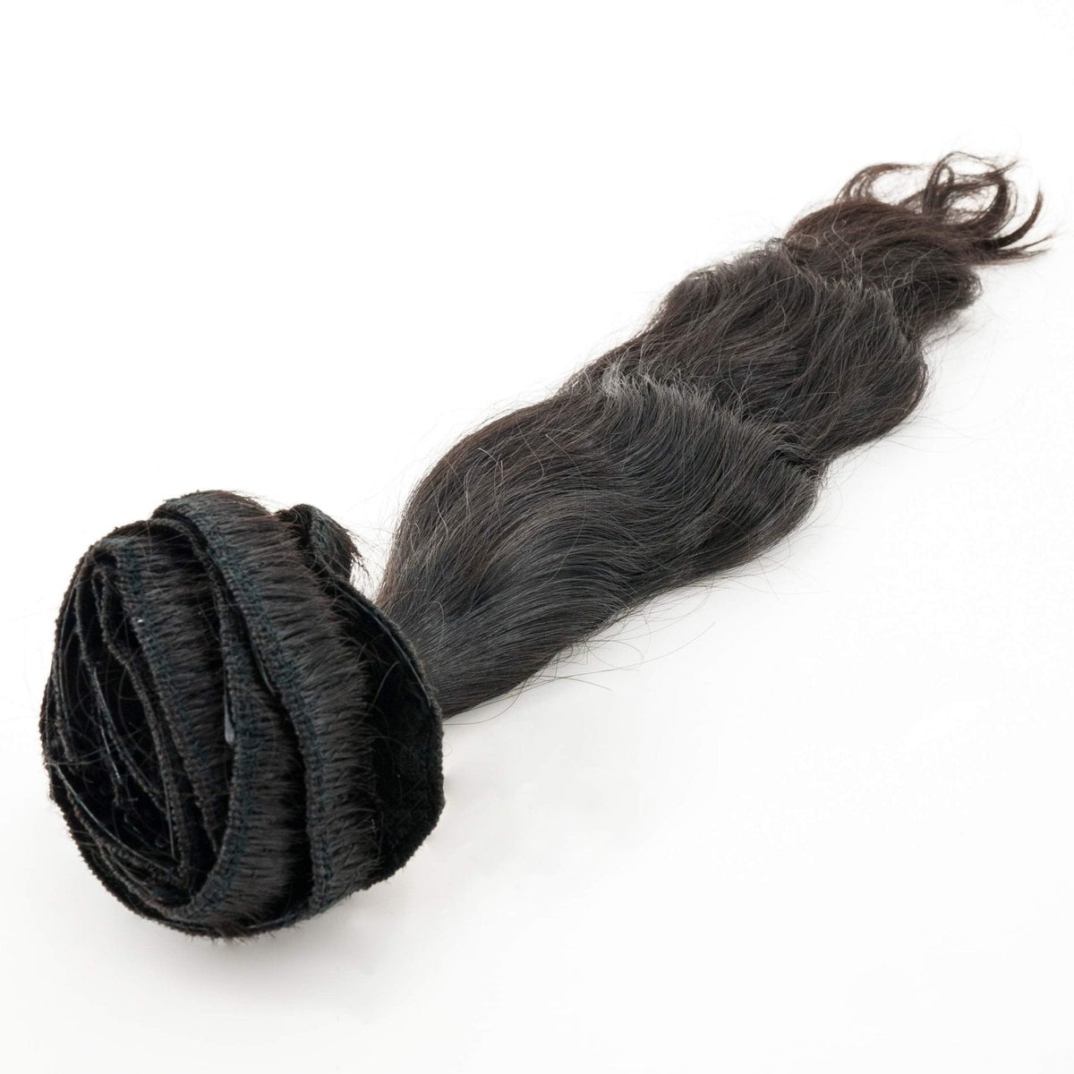 Indian Wavy Natural Black Clip-In 100% Human Hair Extensions