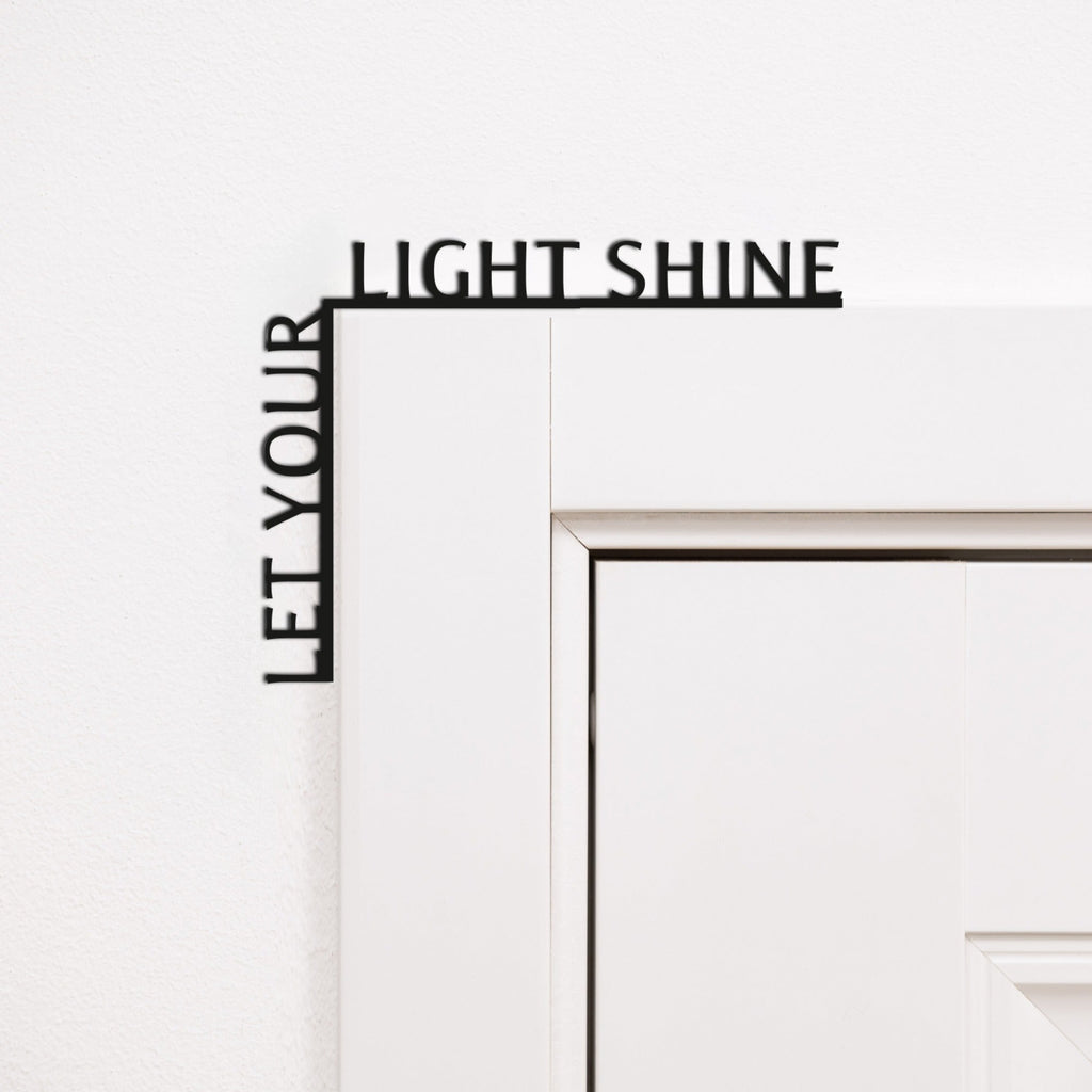 Wooden Corner Quote – Let Your Light Shine