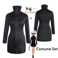 Gojo-Inspired Bodycon Cosplay Dress – Stretch Fit with Glasses Set