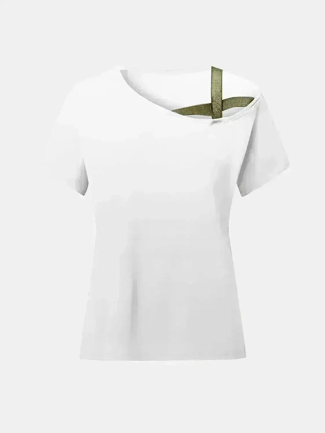 Asymmetrical Neck T-Shirt – Modern Basic with Edge