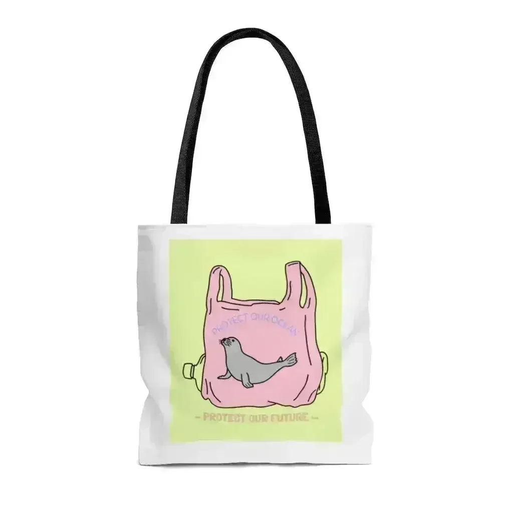 Seal Tote Bag - Eco-Friendly Polyester Shopper 16"