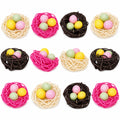 Set of 12 Glittered Foam Easter Ornaments in the Basket