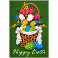 Easter Basket Polyester Garden Outdoor Flag 12 x 18 Inches