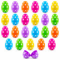 Set of 24 Polka Dot Plastic Easter Eggs