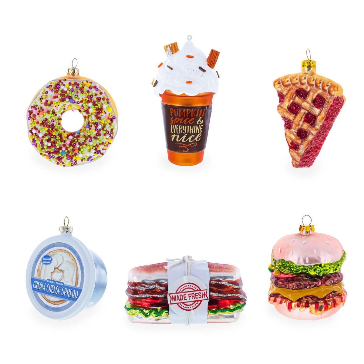 French Fries Glass Christmas Ornament
