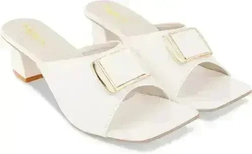 Women White Heels Sandal