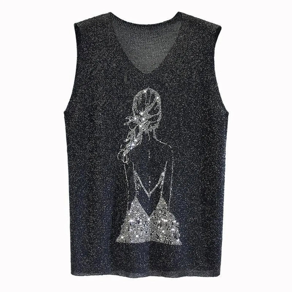 Glitter Print Tank Top