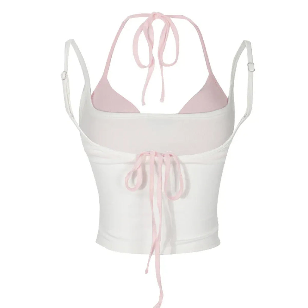 Halter Crop Top Set – Harajuku Y2K Kawaii Cami