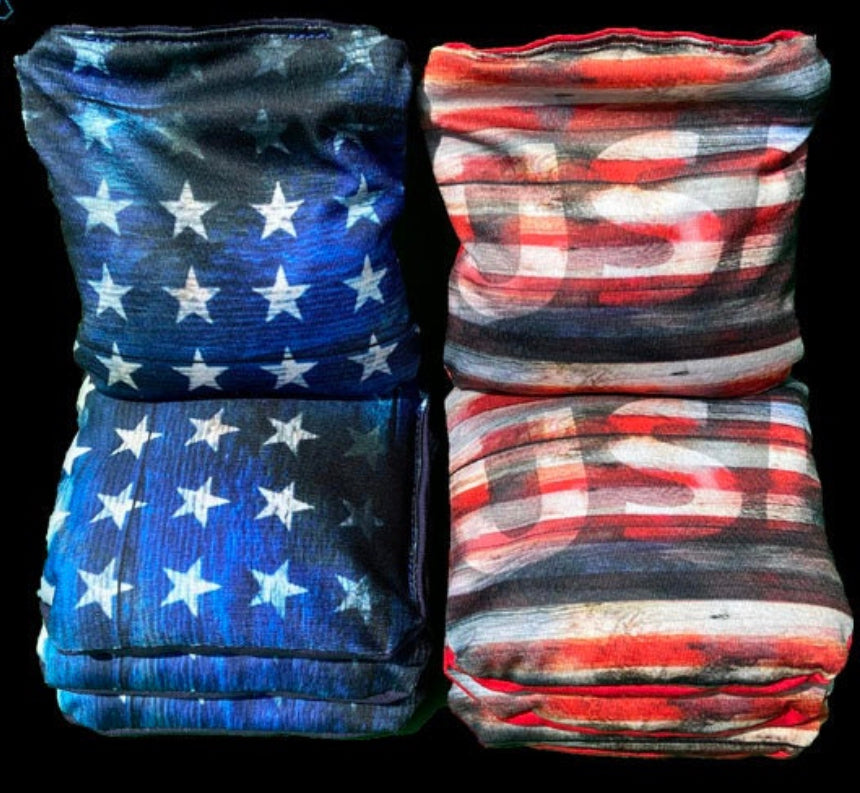 USA & Canadian Flag Cornhole Set